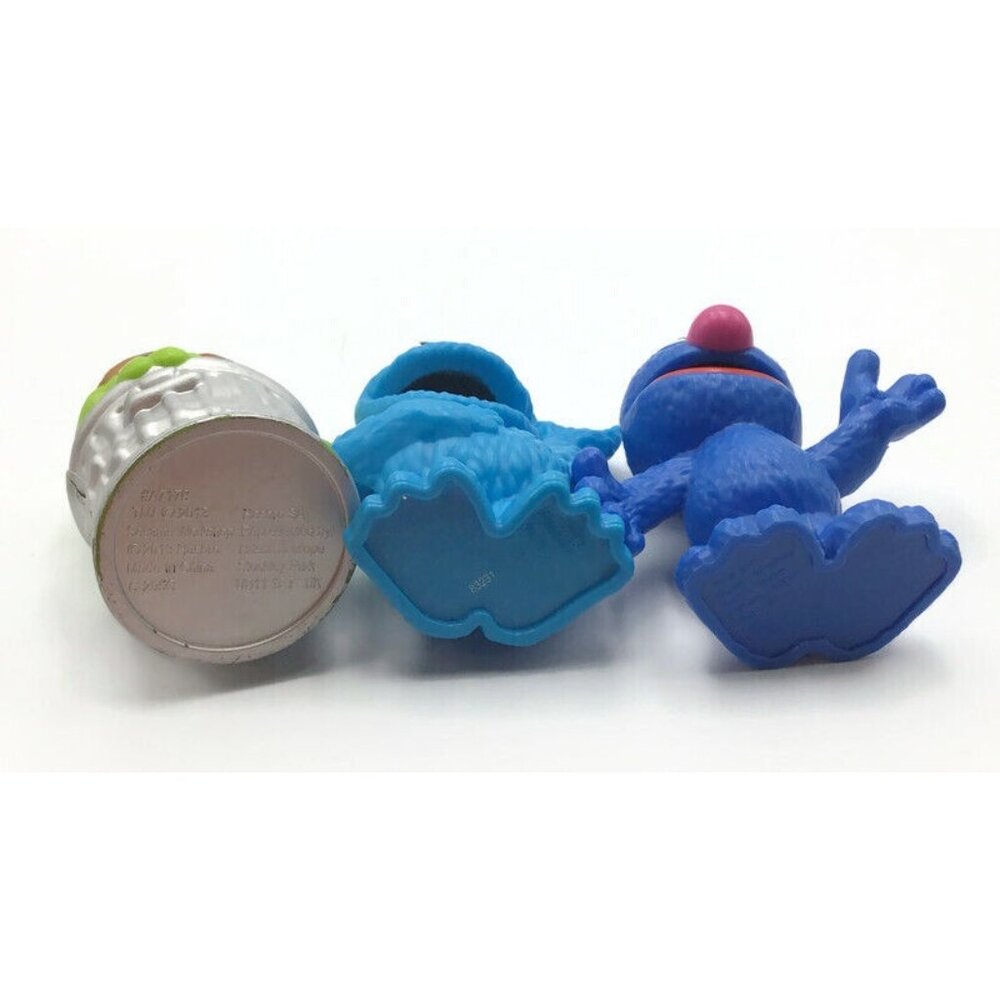 Sesame Street 5 Figures Lot 3" Hollow Hard Plastic Oscar Abby Cookie Grover Elmo - Picture 4 of 8